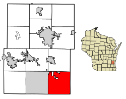 Washington County Wisconsin Incorporated and Unincorporated areas Germantown Highlighted